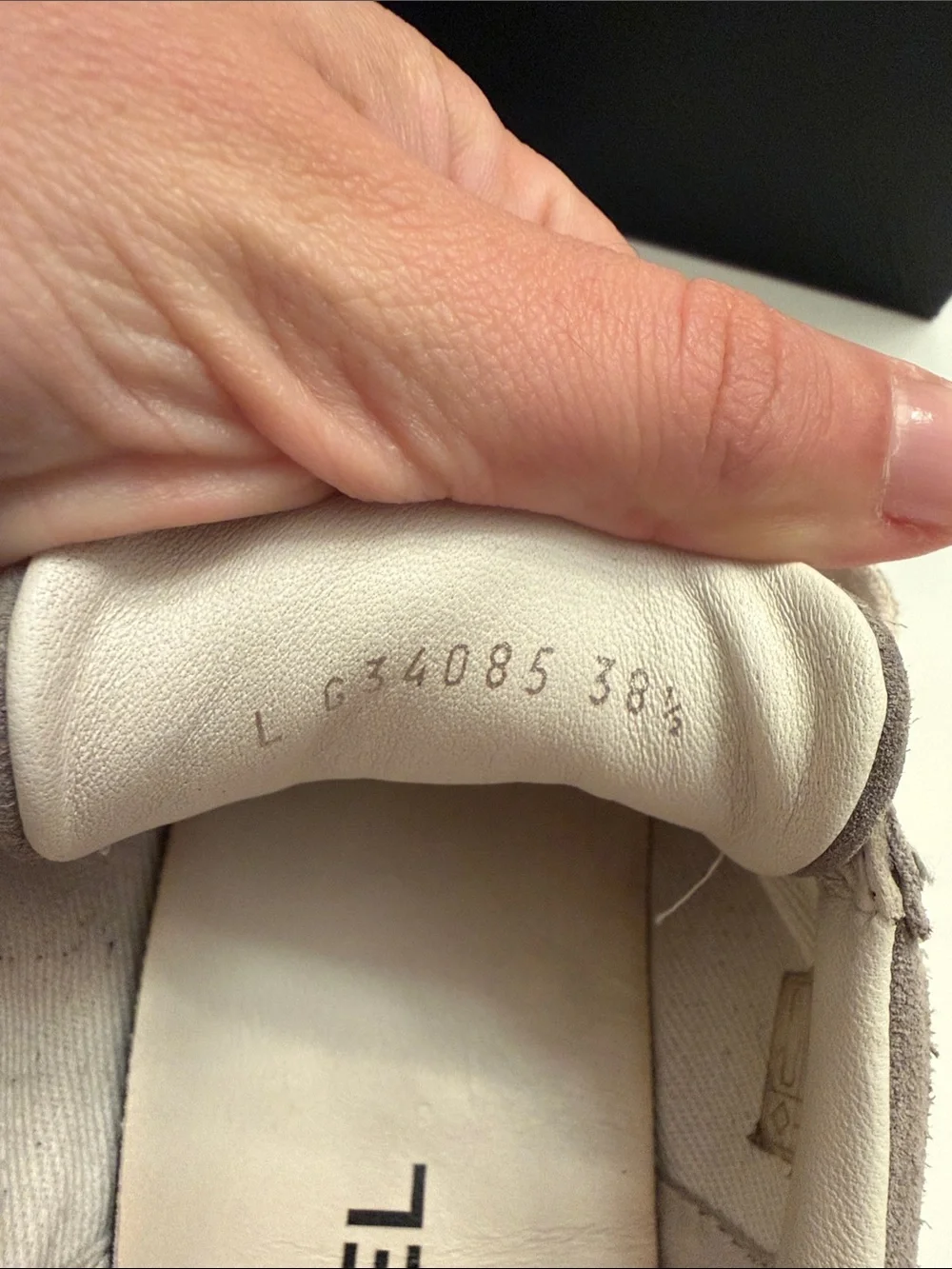 CHANEL Suede Sneakers in Light Gray